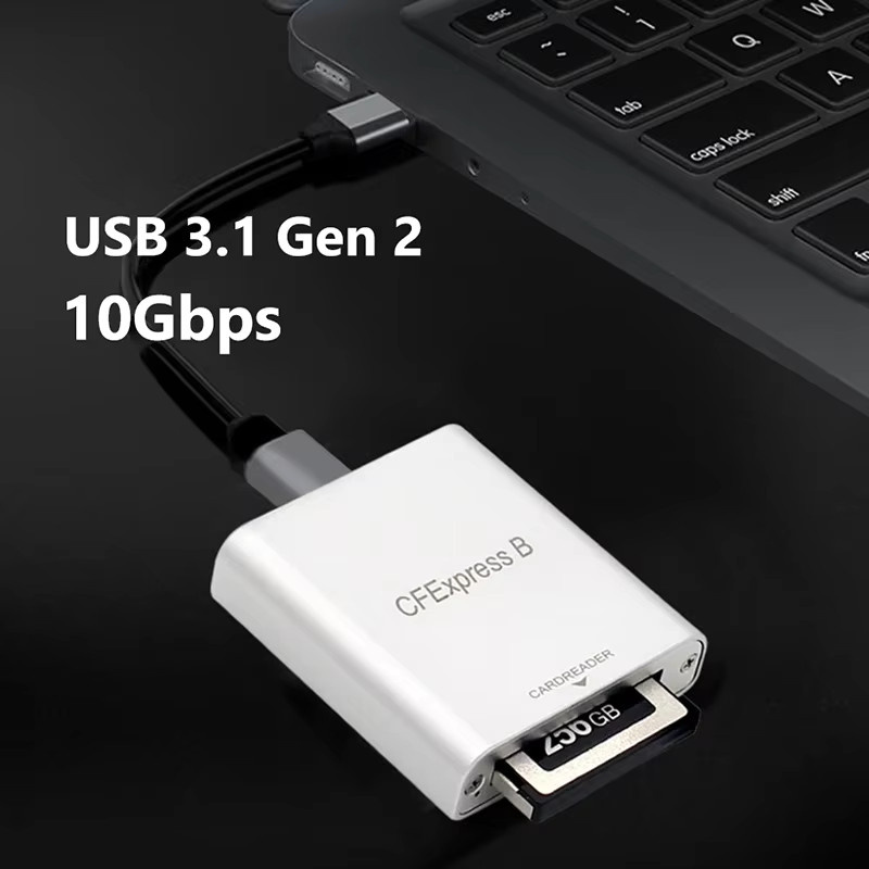 T.F.SKYWINDINTL CFexpress Typ B und USB 3.2 10 Gbit/s Kartenleser mit Thunderbolt 3 und USB-C Anschluss für PC, Laptop und Handy - Bild 2