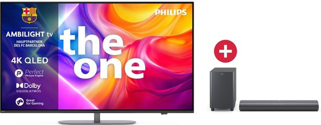 Philips The One 55PUS9060/12 QLED Ambilight Smart TV in Schwarz, 139 cm (55 Zoll), 4K Ultra HD, 120 Hz - Bild 1