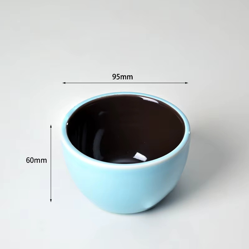 Yuanirmo Messbecher aus Porzellan für Kaffeeverkostung, Blau, 200 ml - Bild 2