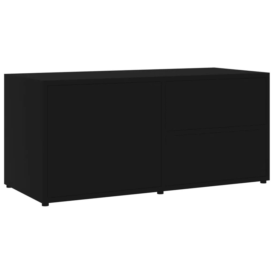 vidaXL TV-Schrank in Schwarz aus Holzwerkstoff im klassischen Stil, B/T/H: 80 x 34 x 36 cm - Bild 2