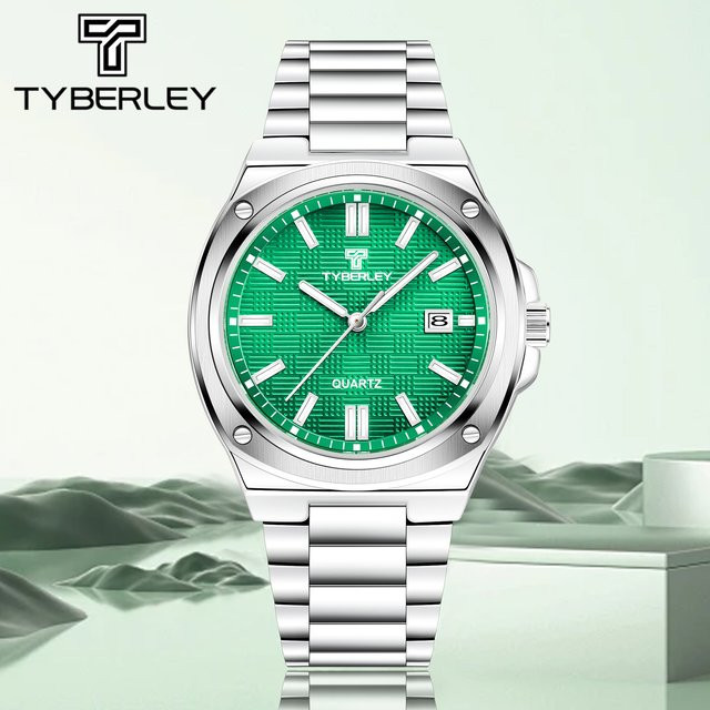 TYBERLEY Armbanduhr, Quarz, Edelstahl, Blau, Herren - Bild 1