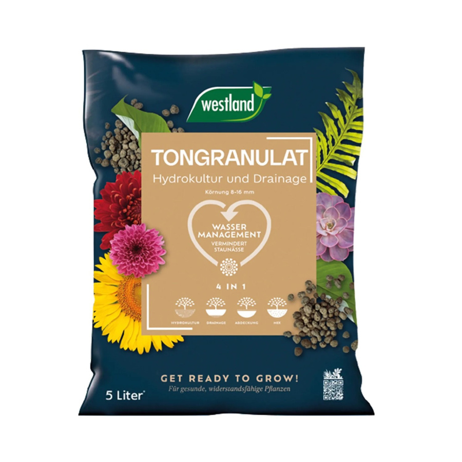 Westland Tongranulat Blähton in Braun für Hydrokulturpflanzen und Erdpflanzen - Bild 2