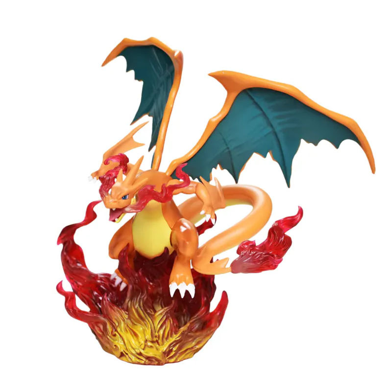 Pokémon Mega Glurak Actionfigur aus Kunststoff, mehrfarbige Anime Figur als Sammlerstück und Desktop-Ornament - Bild 7