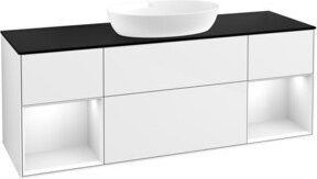 V&B Waschtischunterschrank Finion in Weiß glänzend lackiert, Breite: 160 cm, Tiefe: 50,1 cm, Höhe: 50,1 cm - Bild 1