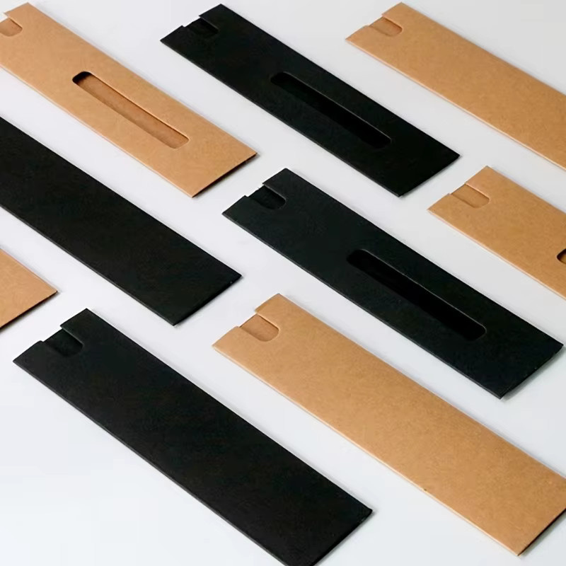 50 Stück robuste Kraftpapier-Stifttüten in Schwarz und Braun als kratzfeste Schutzhülle für Stifte, Bleistifte und Marker für Schule und Büro - Bild 3