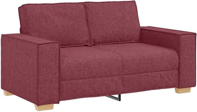 vidaXL 2-Sitzer Sofa in Weinrot mit Stoffbezug, B/T/H: 160 x 78 x 84 cm - Bild 1