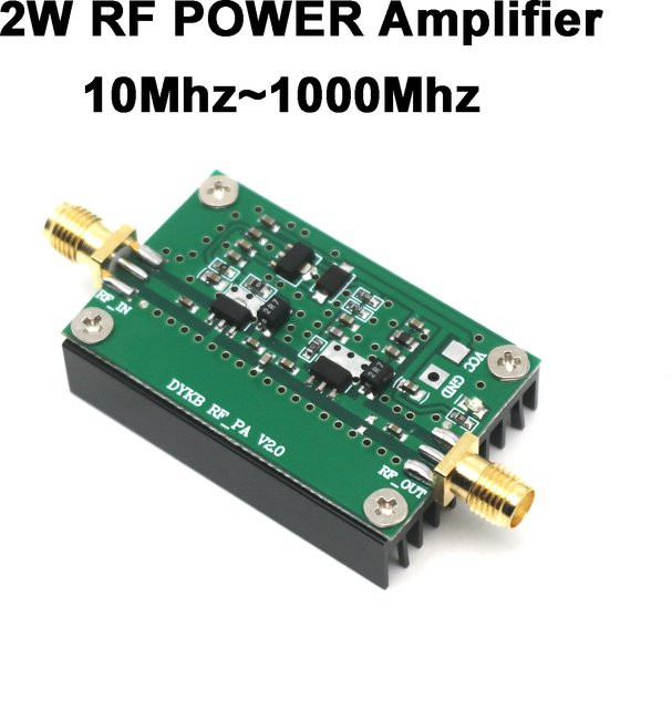 DYKBmetered Breitband RF Power Verstärker 10-1000 MHz mit 2 W Leistung für Radio, HF, VHF, UHF, FM, Walkie Talkie, LORA und Helium Miner in Grün - Bild 1