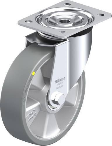 Blickle Lenkrolle L-ALTH 180K-AS in Silber und Grau mit 180 mm Rad-Durchmesser und 400 kg Tragfähigkeit - Bild 1