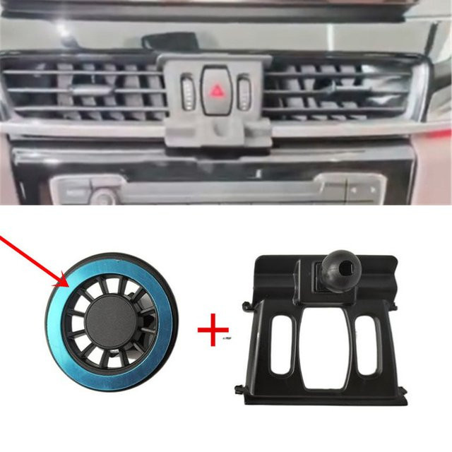 Magnetische Smartphone-Halterung aus ABS-Kunststoff für BMW X1 F48 und X2 F39 (2016-2021), Farbe: Schwarz - Bild 1