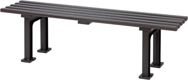 PROREGAL Gartenbank Kuba 3 Sitzer in Braun aus UV-beständigem Witterungskunststoff, H x B x T: 42 x 150 x 37 cm - Bild 1