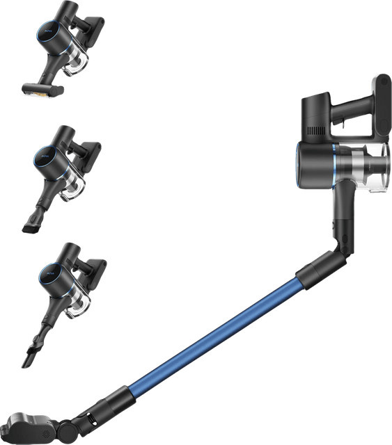 Mova S4 Detect Saugroboter in Schwarz mit LED-Scheinwerfer und Anti-Tangle-Roller, beutelloses System - Bild 1
