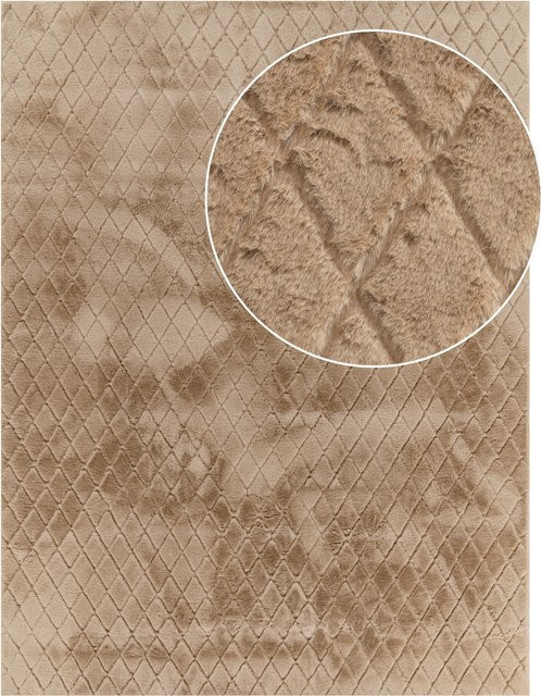 Fellteppich Arnia in Beige, rechteckig, B/T: 120 x 160 cm - Bild 1