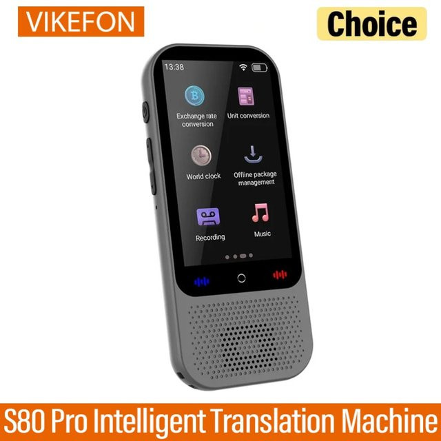 VIKEFON S80 Pro Intelligentes Übersetzungsgerät mit 138 Sprachen, KI-Spracherkennung, Offline-Übersetzung und Foto-Übersetzungsfunktion - Bild 1