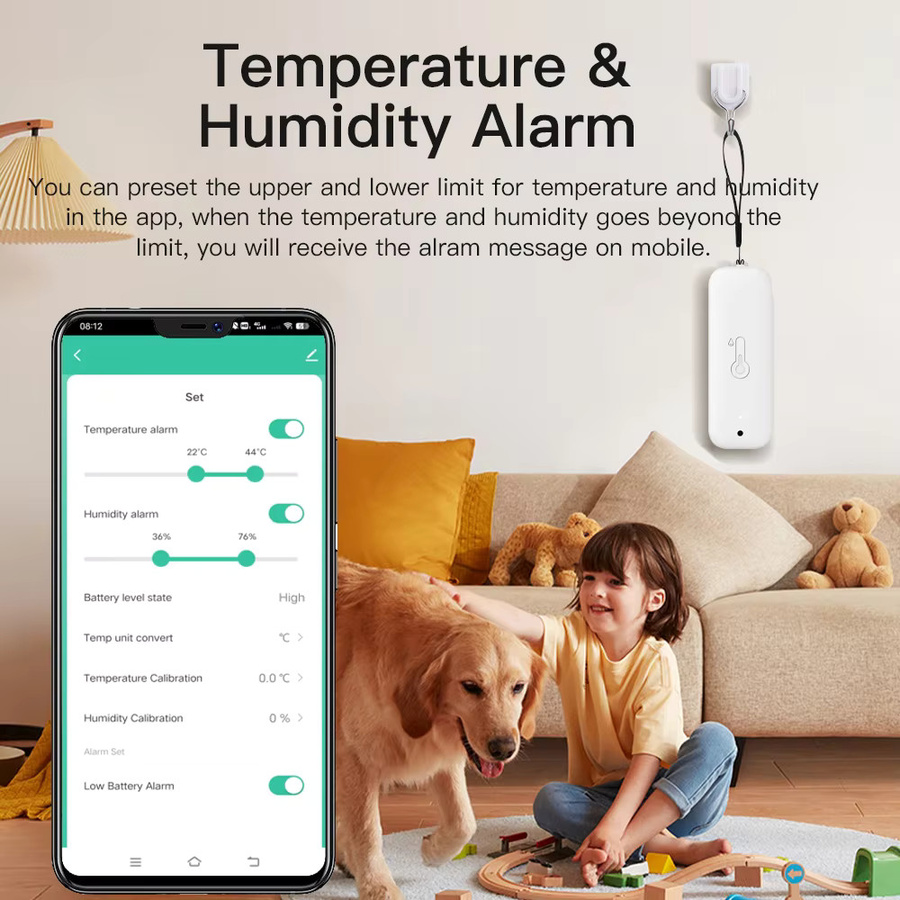 Tuya Zigbee Temperatur- und Feuchtigkeitssensor IP65 Wasserdichtes Hygrometer Thermometer in Weiß für Outdoor mit Yandex und Alexa Unterstützung - Bild 5