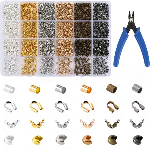 SMI Fine Crimperöhrchen-Set mit Knotenabdeckungen und Crimpzange - Bild 1