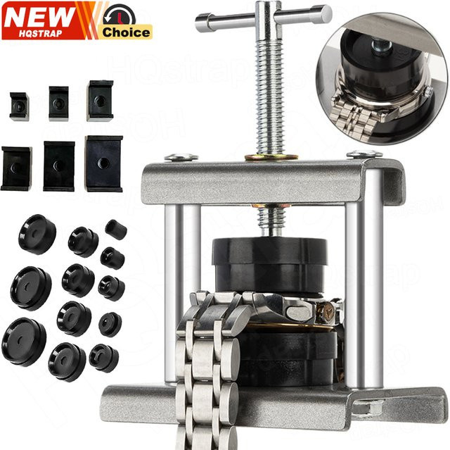 HQstrap Uhr Presse Set, Uhrmacher Werkzeug Kit, Metall - Bild 1