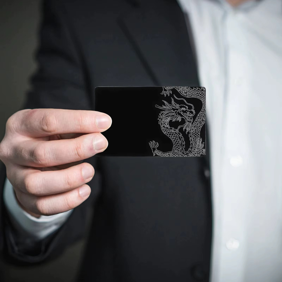NEJE 250 Stück blanko Aluminium-Visitenkarten aus Metall in Schwarz für Lasergravur und DIY-Projekte - Bild 6