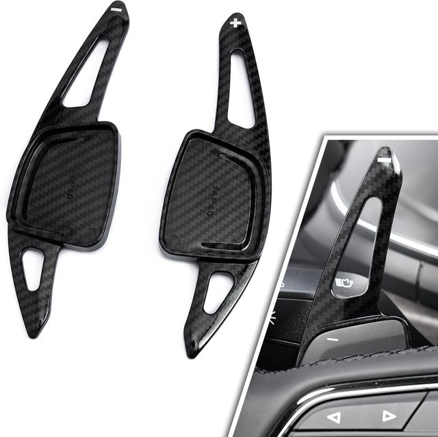 Paddle Shift Verlängerung Lenkrad Zierleisten Zubehör für Audi A3 A4 A5 A6 A7 in Schwarz - Bild 1