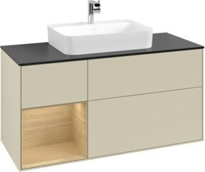 V&B Waschtischunterschrank Finion in Grau lackiert, Breite: 120 cm - Bild 1