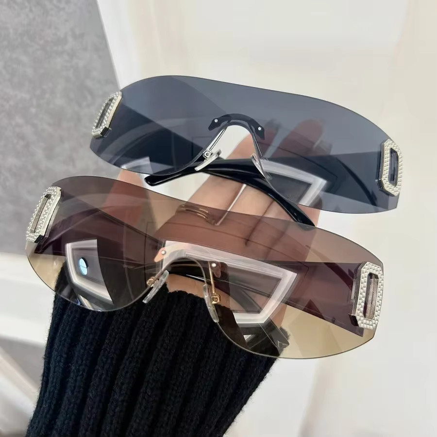 DITUIEO Sonnenbrille, randlos, square, Unisex, Kunststoff - Bild 2