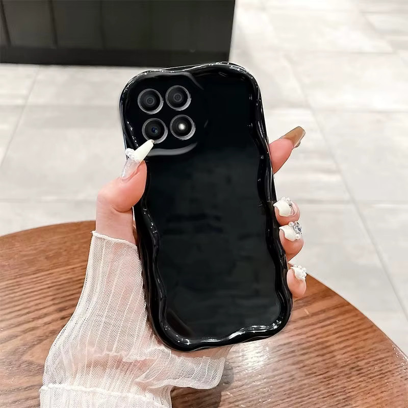 Sturzsichere TPU Handyhülle für Honor X7d 4G und 5G in Transparent mit Wellen-Design - Bild 3