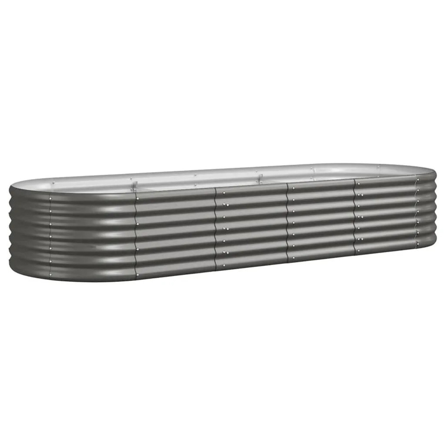 vidaXL Hochbeet aus verzinktem Stahl in Grau, B/T/H: 224 x 80 x 36 cm - Bild 2