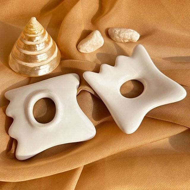 HNKMP Keramik-Gua-Sha-Board Gesichtsschabewerkzeug, Unisex - Bild 1