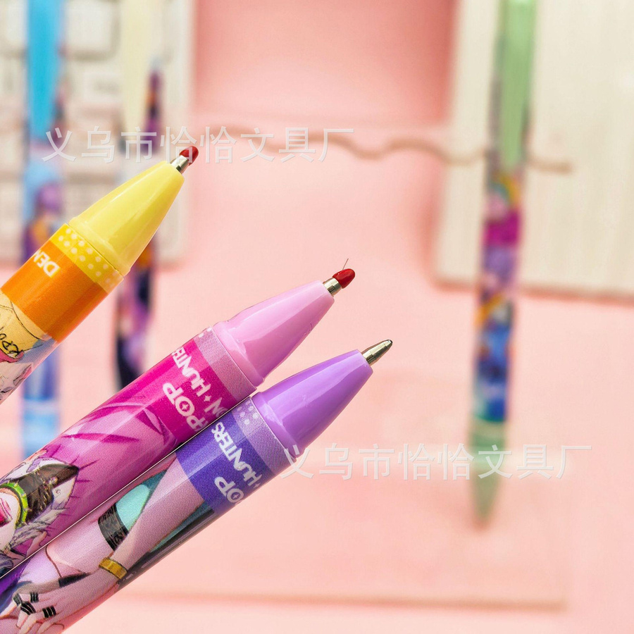 Yiran toy Kpop Dämonenjäger Gelstift mit schwarzer Tinte, 0,5 mm, radierbar und nachfüllbar - Bild 3