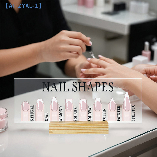 JETTING Acryl-Nagelformen-Präsentationsbrett mit Holzsockel - Bild 1