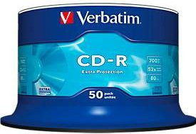 Verbatim CD-R Rohlinge 700 MB 52x in Blau, 50er-Pack - Bild 2