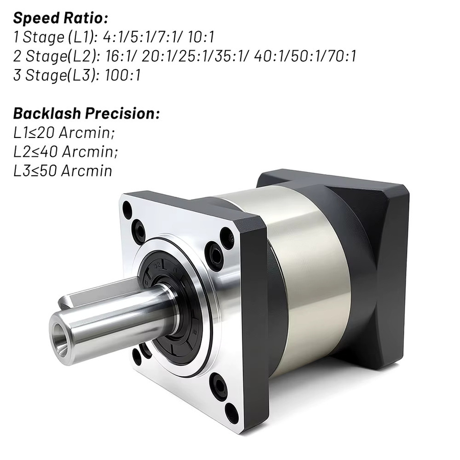 YUN DUAN Planetengetriebe Nema 23 Schrittmotor-Untersetzungsgetriebe-Kit mit 6,35/8mm Eingang und 14mm Welle, 20 Arcmin - Bild 2