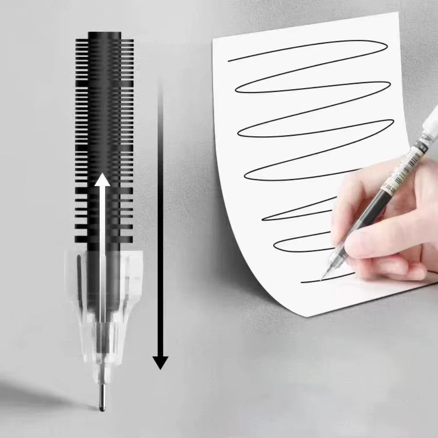 Nadelspitzen-Gelstifte mit flüssiger Tinte in Schwarz und Blau für Schule, Büro und Journaling - Bild 2