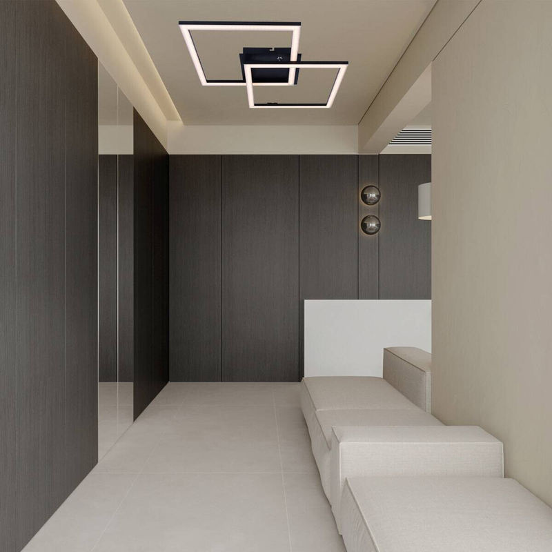Pocoline LED-Deckenleuchte Lotte in Schwarz aus Kunststoff, quadratisch, B/H/T: 40 x 6,5 x 40 cm - Bild 4