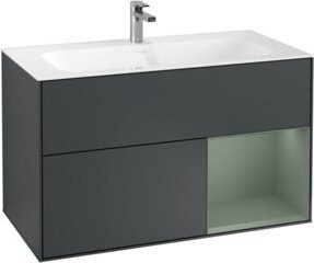 V&B Waschtischunterschrank Finion in Blau Matt Lack, Breite: 59,1 cm, Höhe: 49,8 cm, Tiefe: 59,1 cm - Bild 1
