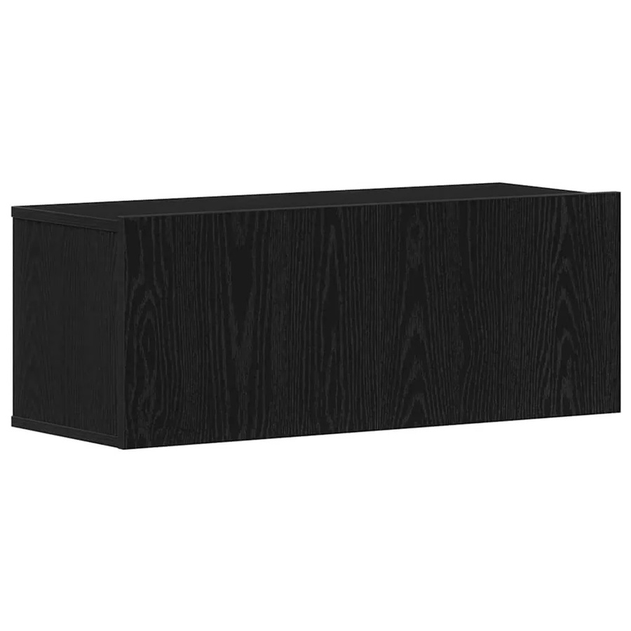 vidaXL Wandmontierter Fernsehtisch in Schwarz und Eichen-Optik, B/T/H: 80 x 30 x 30 cm - Bild 2