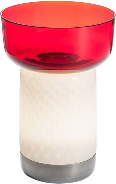 Artemide Bontà LED-Akkuleuchte in Rot und Weiß mit dimmbarer Schale - Bild 1
