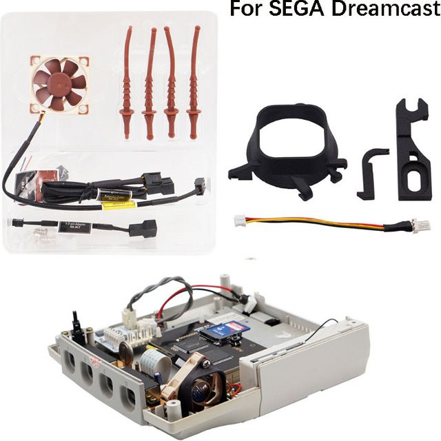 SPRINGCREAT SEGA Dreamcast DC Cooling Mini Fan 3D-Druck Mount Kit mit Noctua Lüfteradapter in Schwarz - Bild 1