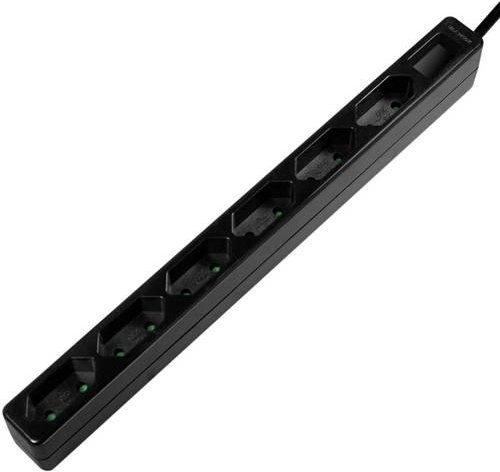 LogiLink Steckdosenleiste 6-fach in Schwarz mit 1,5m Kabel - Bild 1