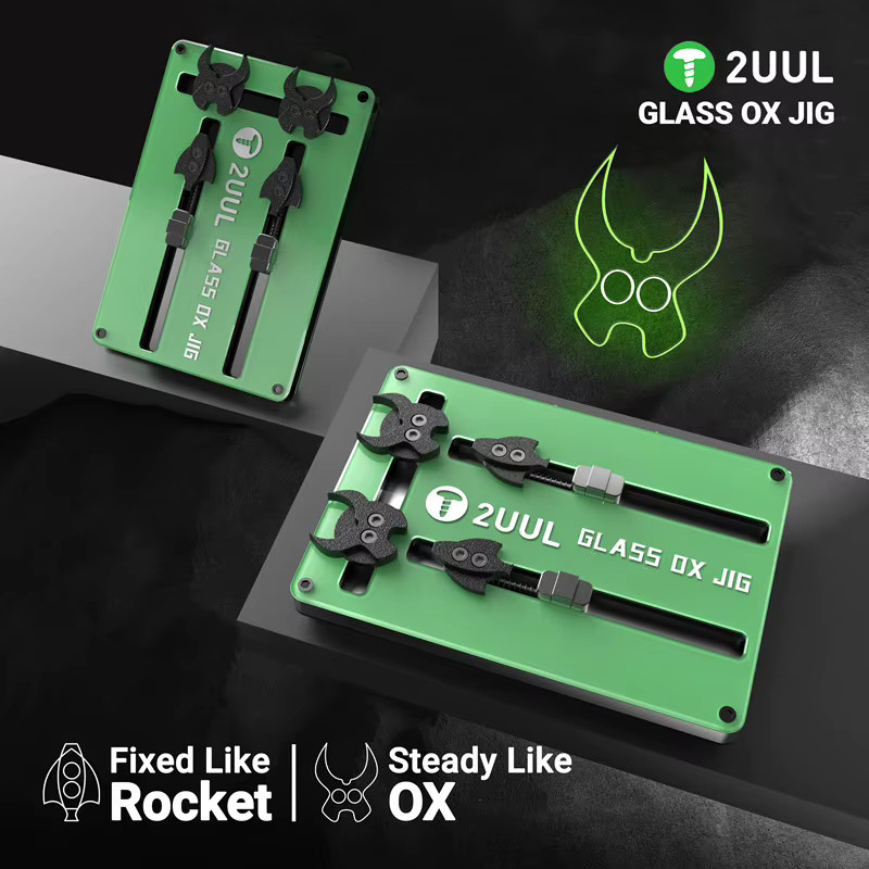 2UUL BH21 PCB-Halter aus hitzebeständigem Glas für die Mobiltelefon-Reparatur und Motherboard-Lötung, transparent - Bild 2