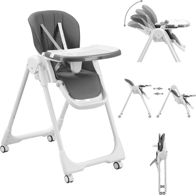Baby Vivo Design Kinderhochstuhl Tippy aus Kunststoff in Grey - Bild 1