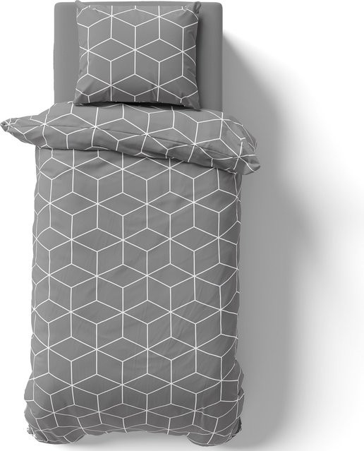 NYVI Bettwäsche Set DreamScience Renforcé aus 100% Baumwolle, Farbe: Cube, B/H: 200 x 200 cm, 2x B/H: 80 x 80 cm - Bild 1