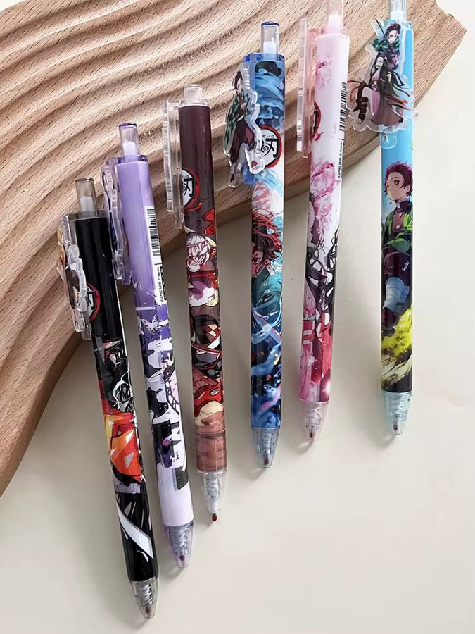 Bandai Anime Slayer Gelstifte Set mit 6 farbigen Schreibstiften für Schüler und Fans - Bild 4