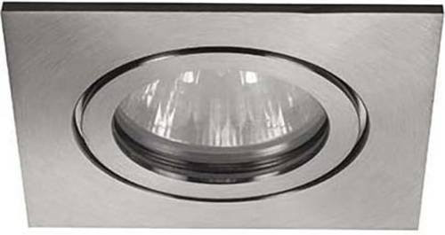 Brumberg Einbauleuchte GU10 Halogen 35 W in Edelstahl und Glas, Silber, quadratisch, IP54 - Bild 1