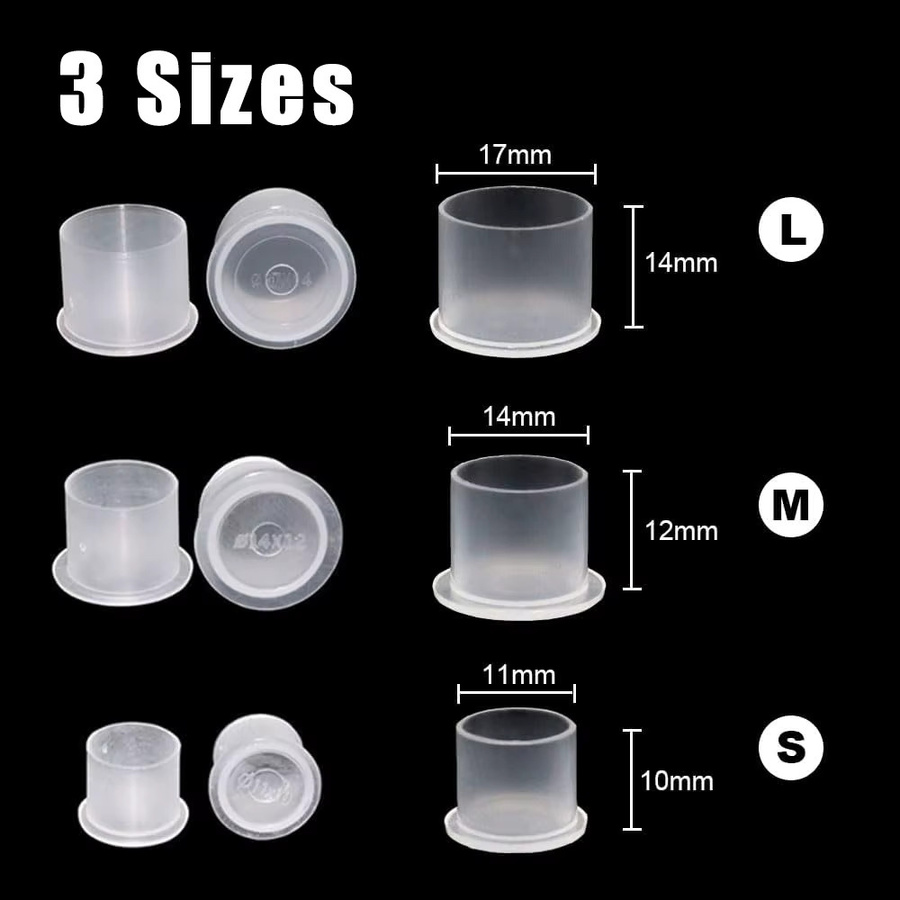 TRUE STAR Tattoo Ink Cups mit Basis, Einweg, 100 Stück - Bild 2