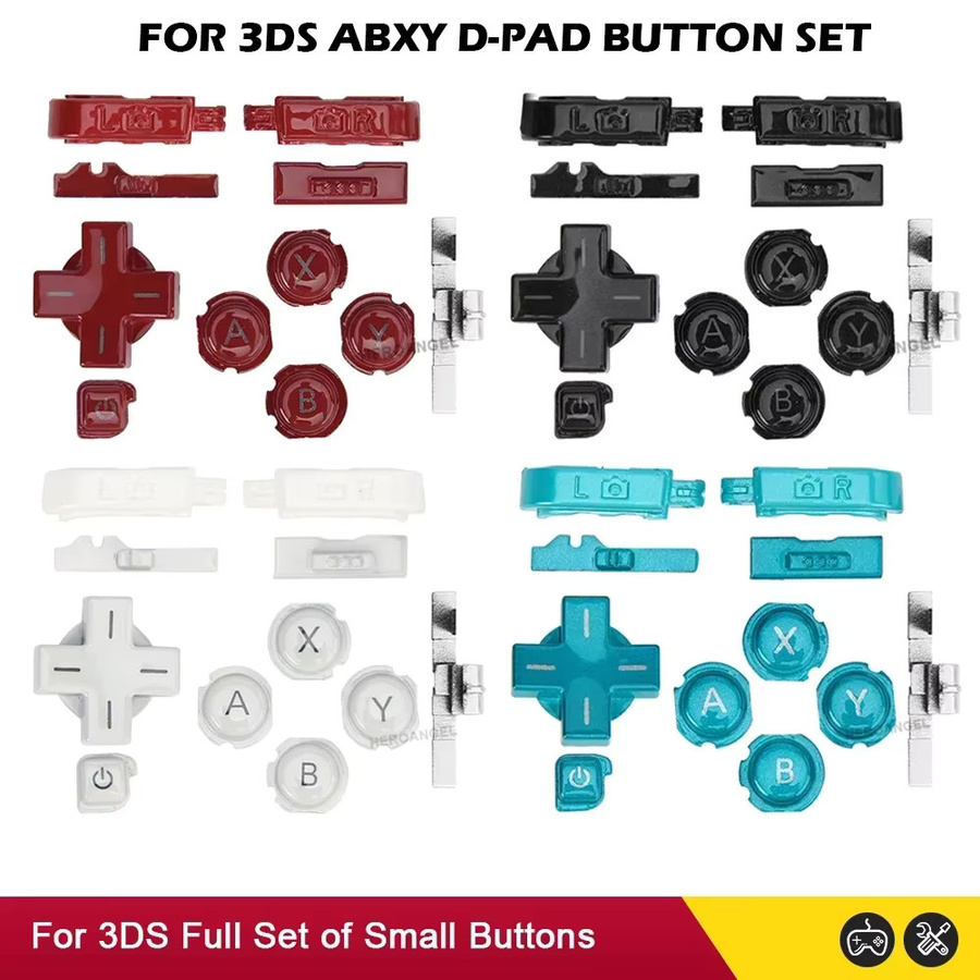 Nintendo 3DS Zubehör ABXY-Tasten Komplettset mit D-Pad und Ein/Aus-Schalter in Schwarz - Bild 3