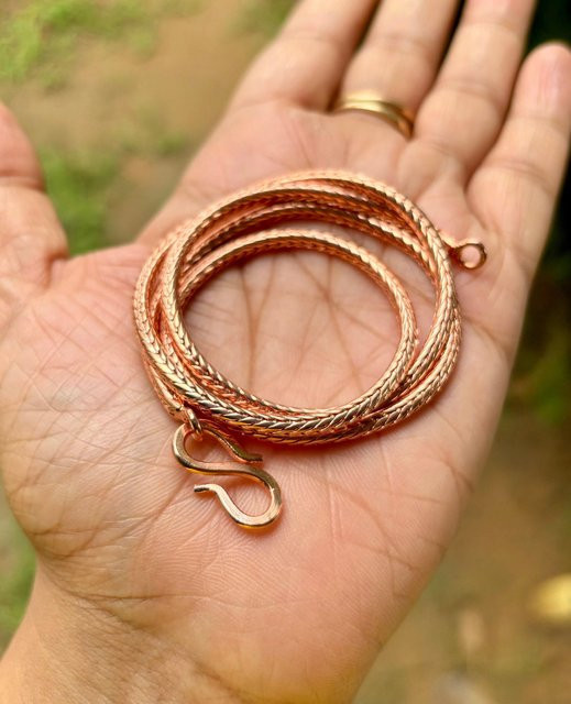 Kettenarmband und Halskette Kupfer, Roségold, Damen - Bild 1