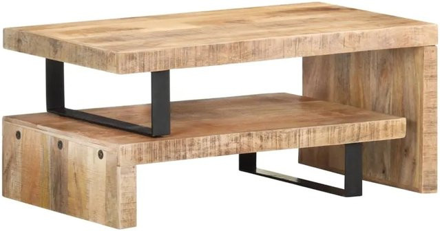 vidaXL 2-tlg. Couchtisch-Set aus massivem Mangoholz in Braun - Bild 1