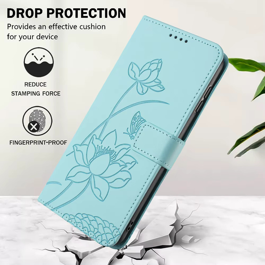Lotus Leder Handyhülle für Samsung Galaxy A-Serie A17 A07 A56 A36 A26 A16 A55 A35 A25 A15 A54 A34 A24 A14 Flip Back Cover - Bild 3