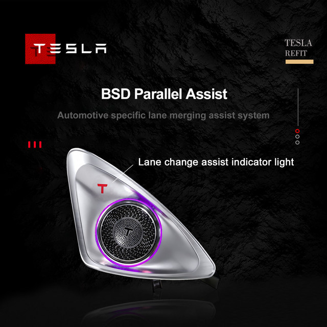 Rotierende Hi-Fi-Lautsprecherleuchten mit Totwinkel-Funktion für Tesla Model 3 und Model Y, OEM-Passform, Plug & Play - Bild 1