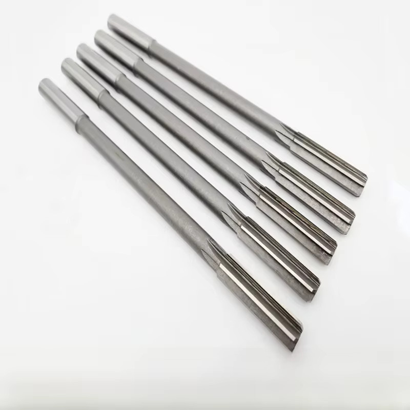 JWXZ HSS H7 Maschinenreibahle mit verlängertem geradem Schaft in Silber, Durchmesser: 12 mm - Bild 1
